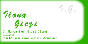 ilona giczi business card